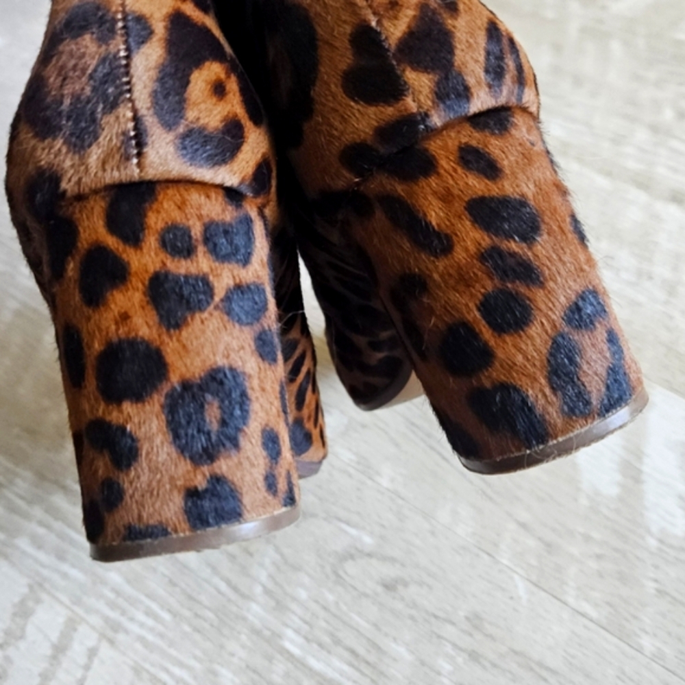Madewell Amalia In Leopard Callf Hair Ankle Boots - Picture 12 of 16